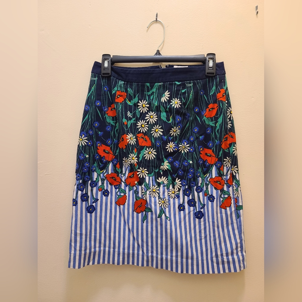 Anthropologie Floral Print Pencil Skirt size 2